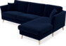 Eden - 2,5-sits soffa med schäslong - Blå