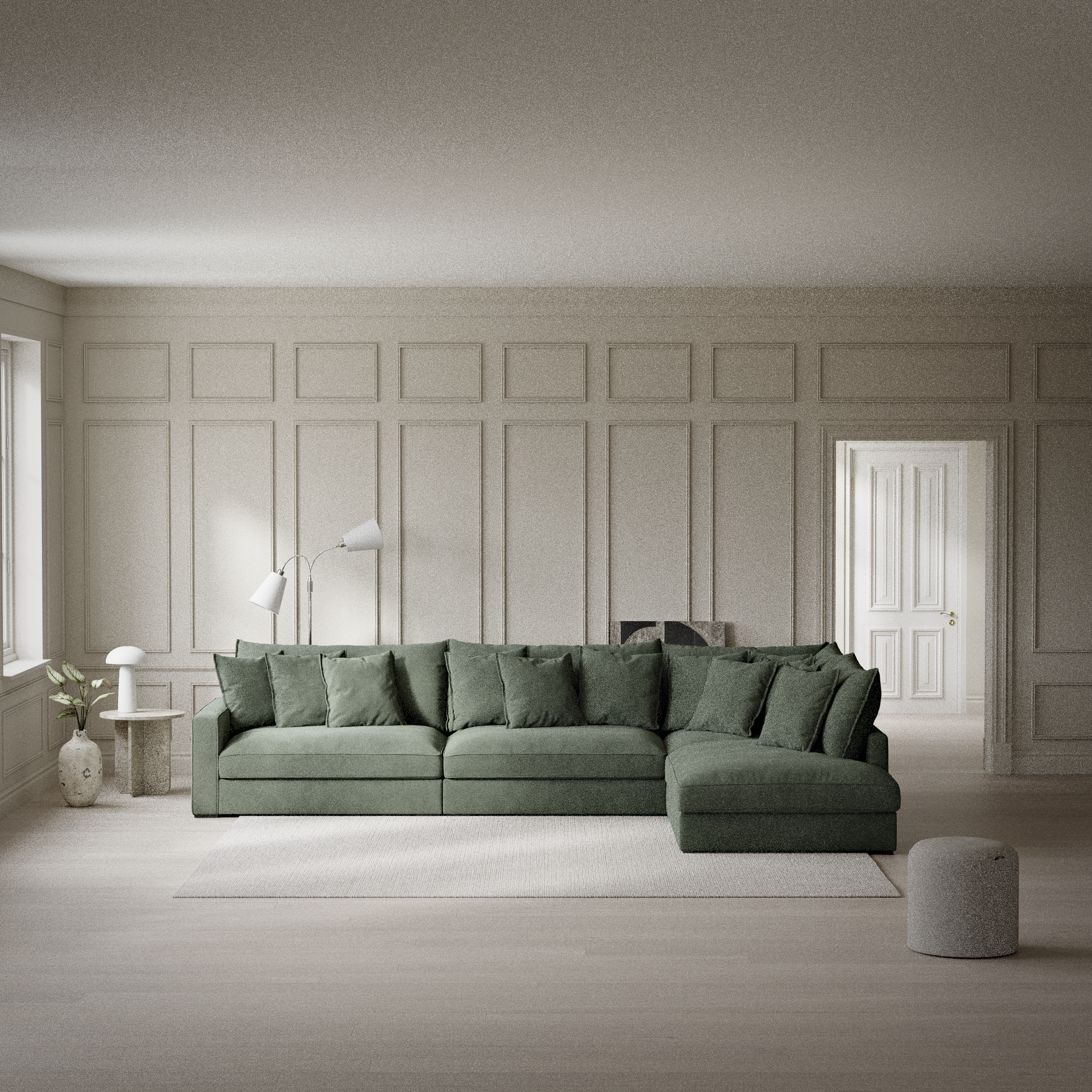 Rossi - 4-sits soffa med divan höger - inspiration