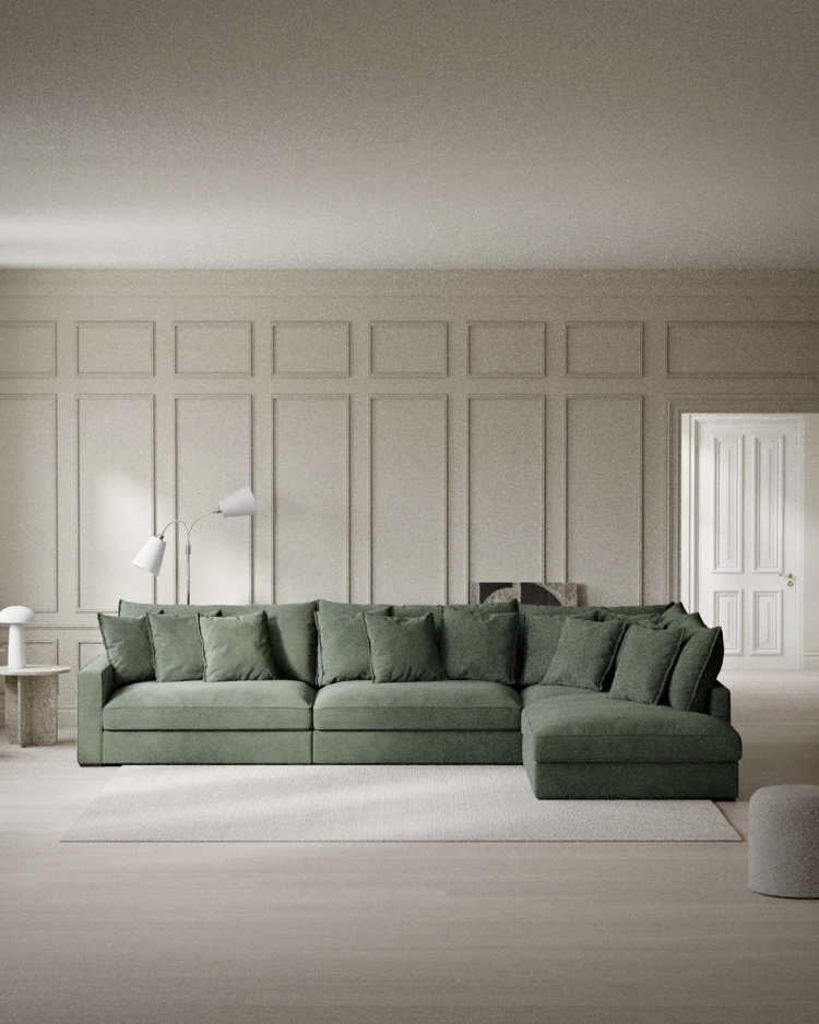 Rossi - 4-sits soffa med divan höger - inspiration