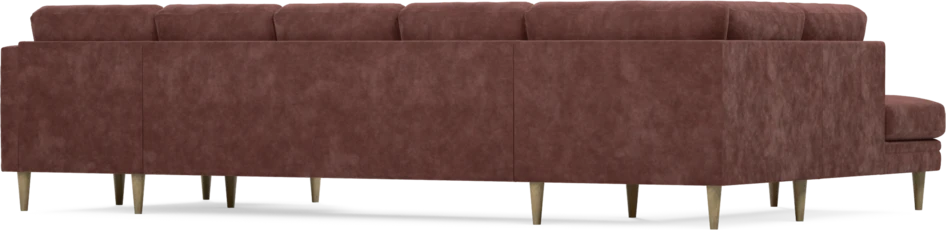 Eden - 3-sits soffa med divan vänster och schäslong höger - Röd