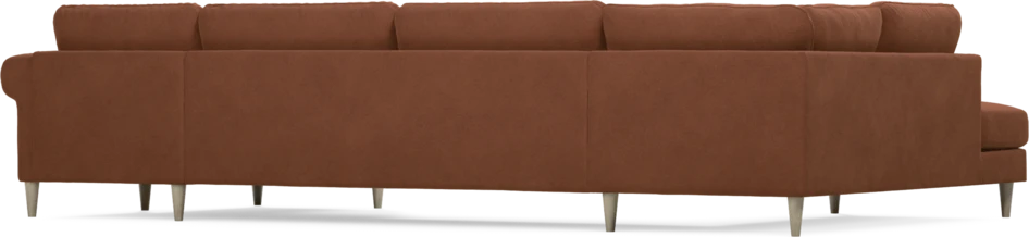 Bridge - 3-sits soffa med divan vänster och schäslong höger - Orange
