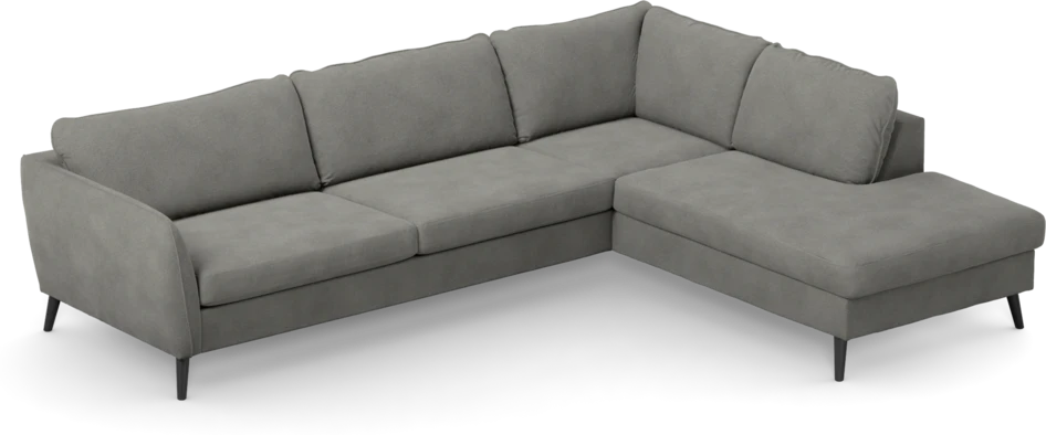 County - 2,5-sits soffa med divan höger - Grå