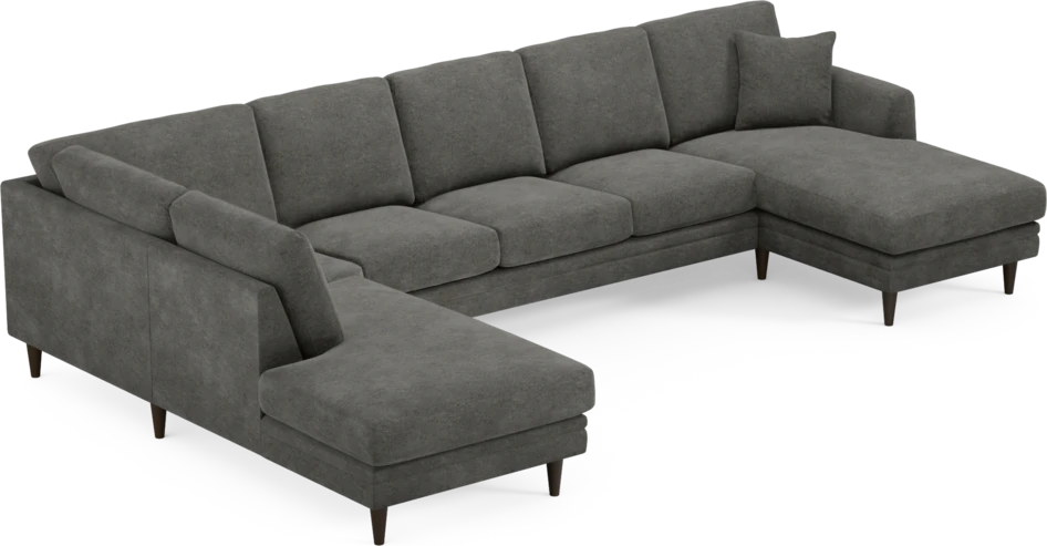 Eden - 3-sits soffa med divan vänster och schäslong höger - Grå