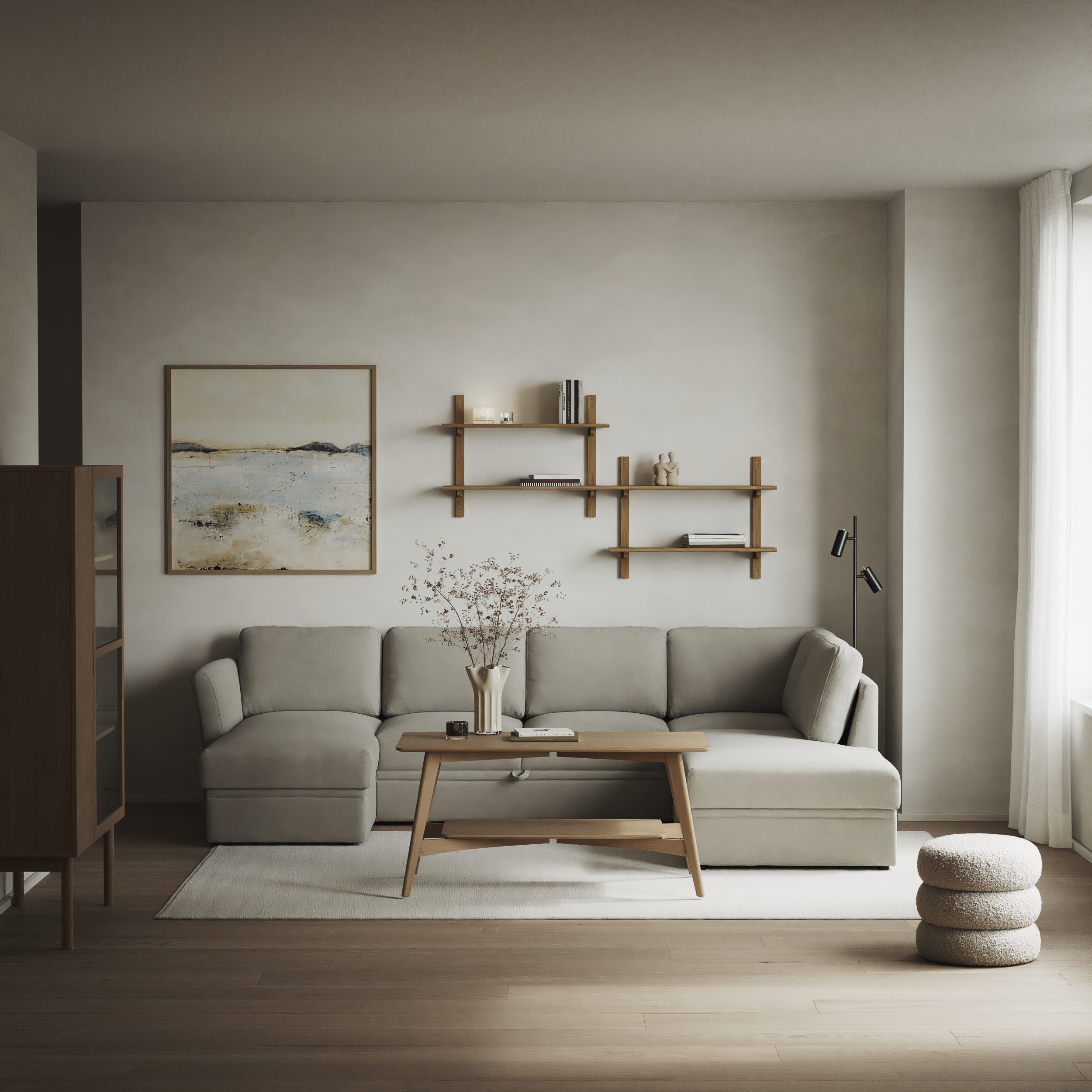 Öland - Bäddsoffa med schäslong vänster och divan höger - inspiration