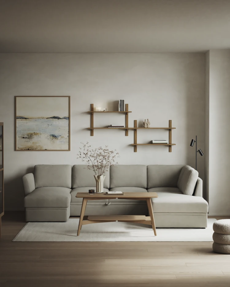 Öland - Bäddsoffa med schäslong vänster och divan höger - inspiration