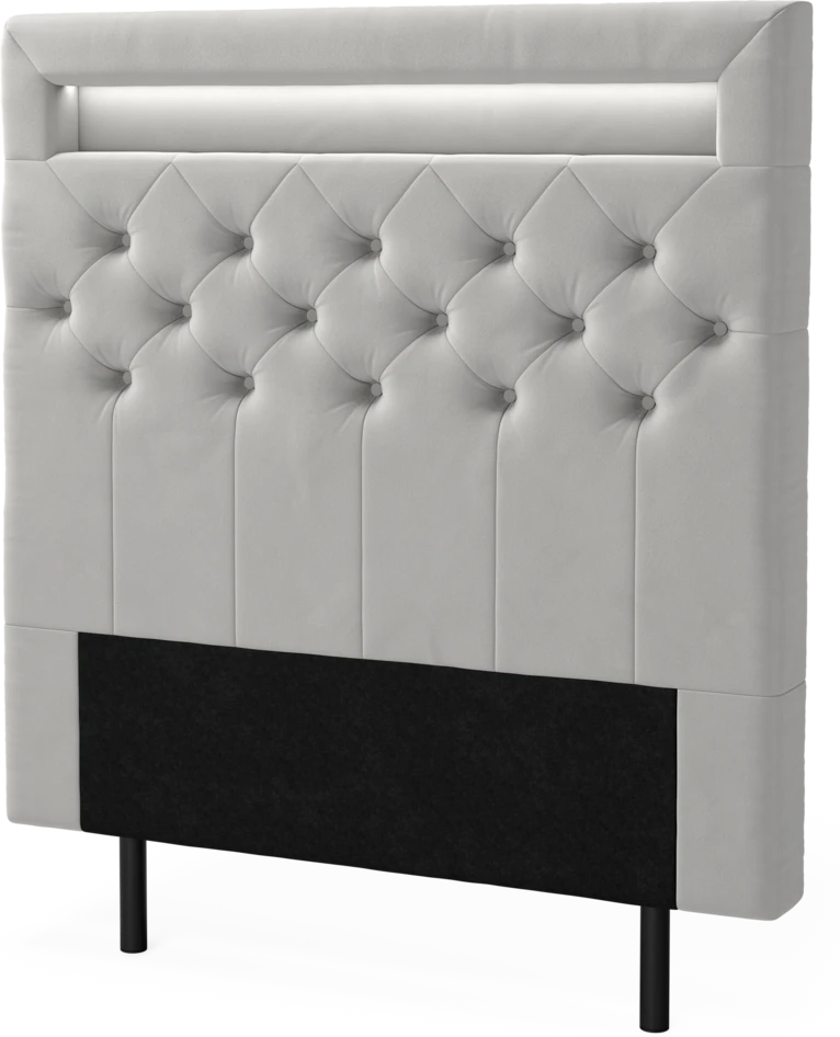 New York led - Sänggavel, 90-210 cm - Grå