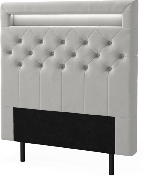 New York led - Sänggavel, 90-210 cm - Grå