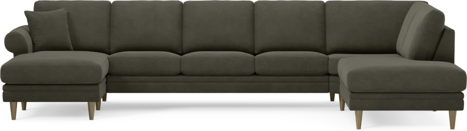 Eden - 3-sits soffa med schäslong vänster och divan höger - Grå