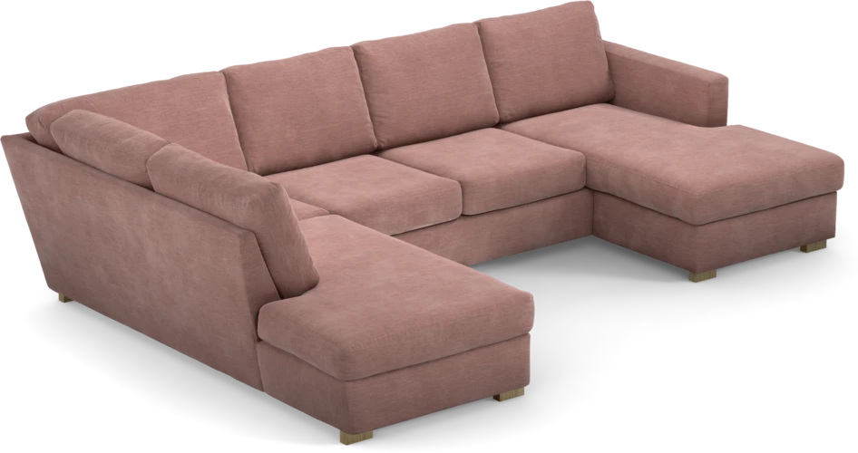 Friday - 3-sits soffa med divan vänster och schäslong höger - Rosa