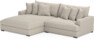 Rossi - 2-sits soffa med schäslong XL vänster - Beige