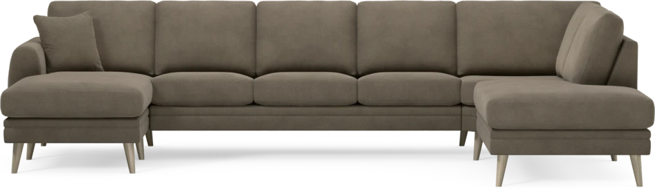 Eden - 3-sits soffa med schäslong vänster och divan höger - Beige