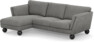Madison Lux - 2-sits soffa med schäslong vänster - Grå