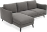 Madison Lux - 2-sits soffa med schäslong vänster - Brun