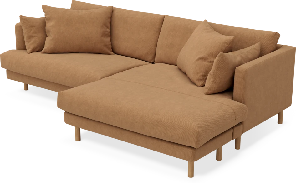 Harper - 4-sits med schäslong XL höger - Gul