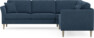 Eden - Hörnsoffa, 2,5+2,5-sits - Blå