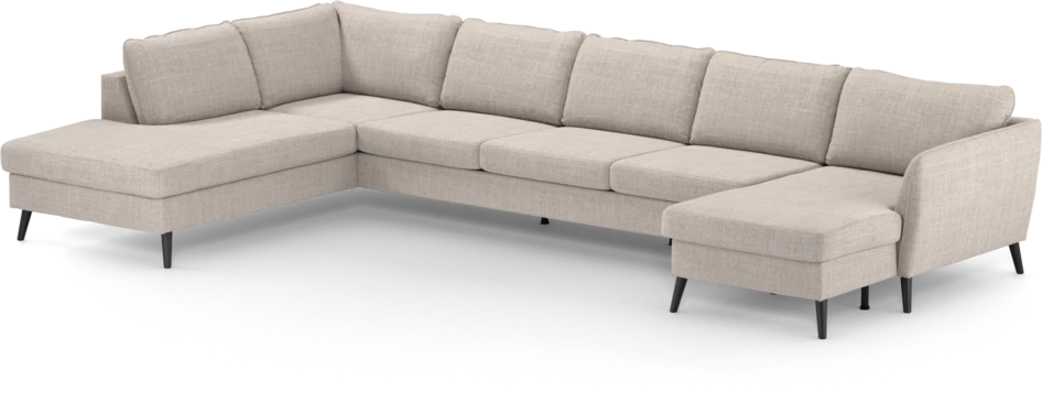 County - 4-sits soffa med divan vänster och schäslong höger - Beige