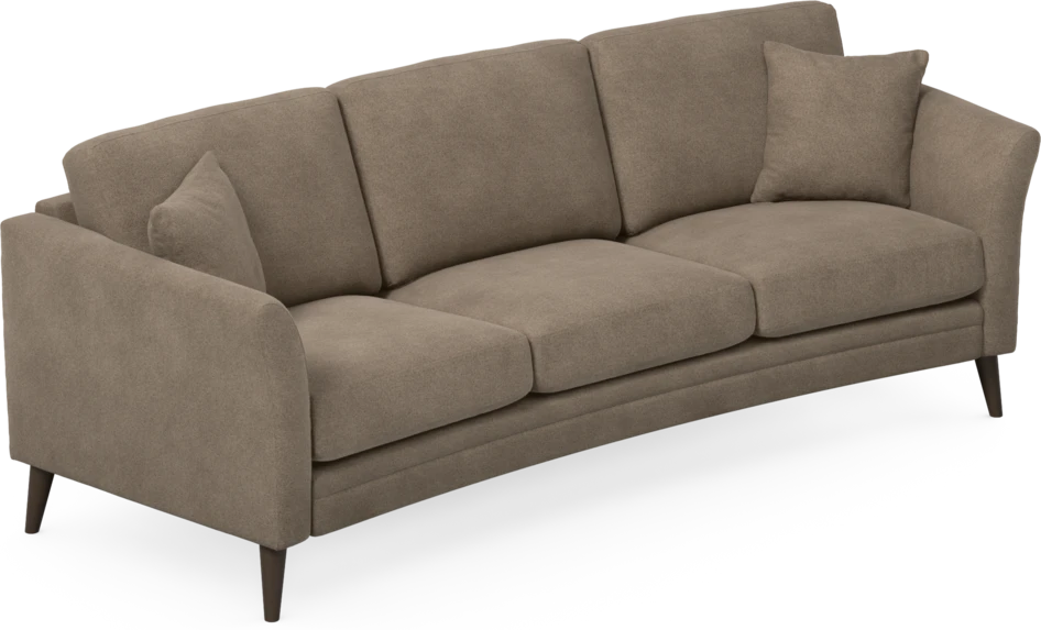 Eden - 3-sits soffa svängd - Brun