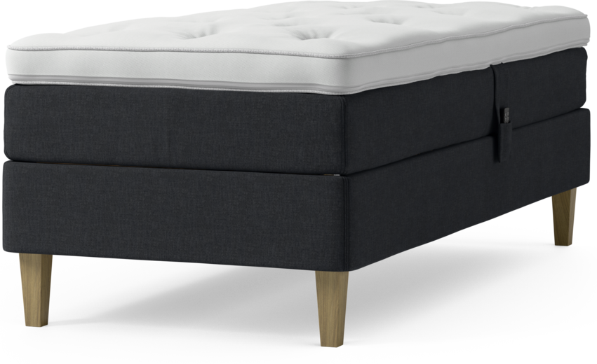 Delux Sense - Ställbar säng, enkelsäng med bäddmadrass och sängben