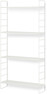 Wera - Vägghylla byggbar med 4 hyllplan, 60x18x121 cm - Vit