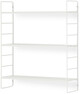 Wera - Vägghylla byggbar med 3 hyllplan, 60x18x69,4 cm - Vit