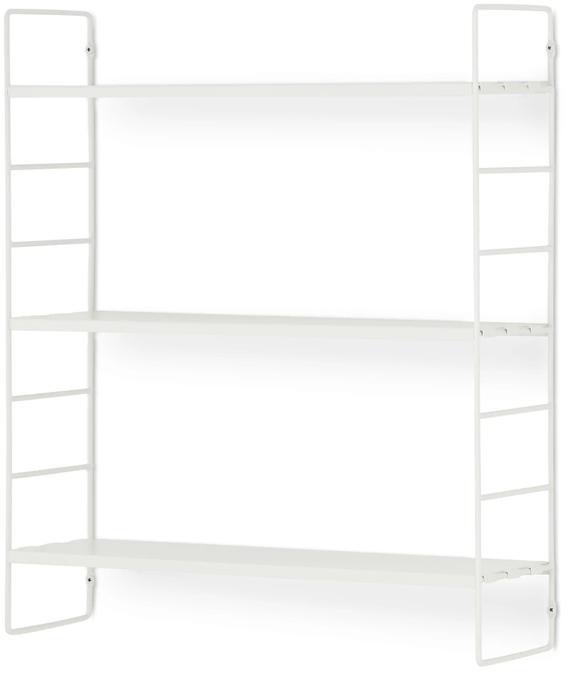 Wera - Vägghylla byggbar med 3 hyllplan, 60x18x69,4 cm - Vit