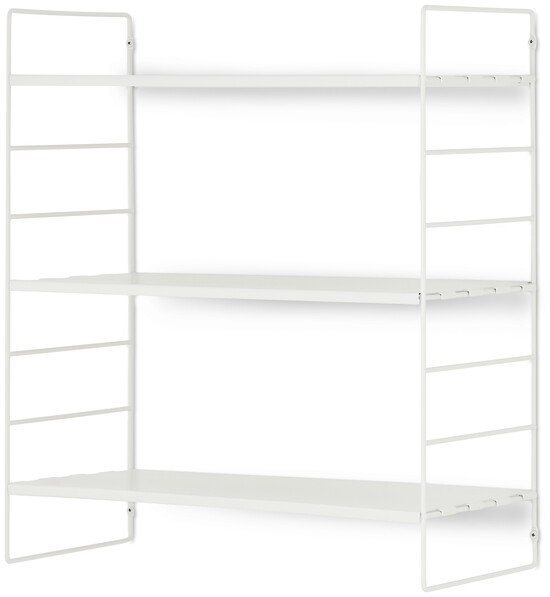 Wera - Vägghylla byggbar med 3 hyllplan, 60x30x69,4 cm - Vit