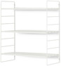 Wera - Vägghylla byggbar med 3 hyllplan, 60x30x69,4 cm - Vit