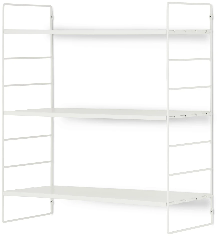 Wera - Vägghylla byggbar med 3 hyllplan, 60x30x69,4 cm - Vit