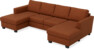 Friday - 2-sits soffa med två schäslonger - Orange