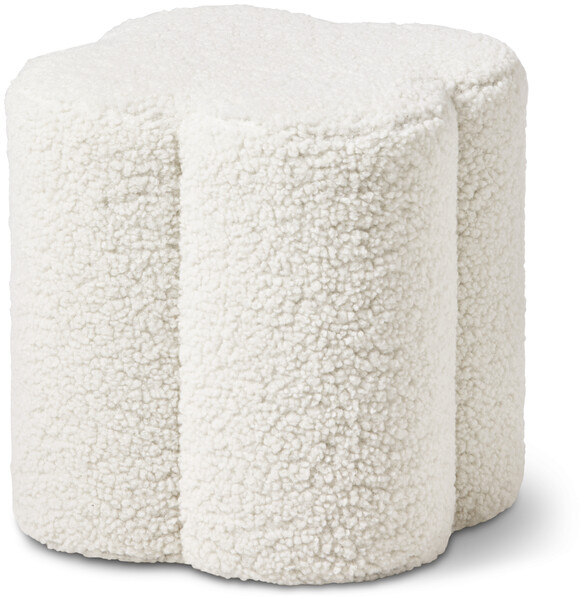 Lycka - Sittpuff, Ø 35 cm - Vit