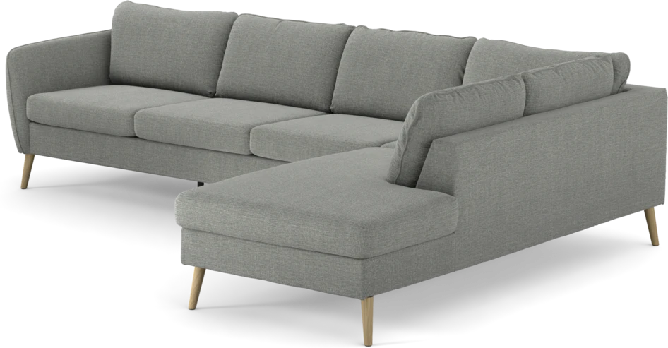 County - 3-sits soffa med divan höger - Grå