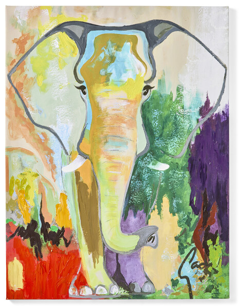 Elephant Dreams - Tavla, 120x90 cm - Flerfärgad
