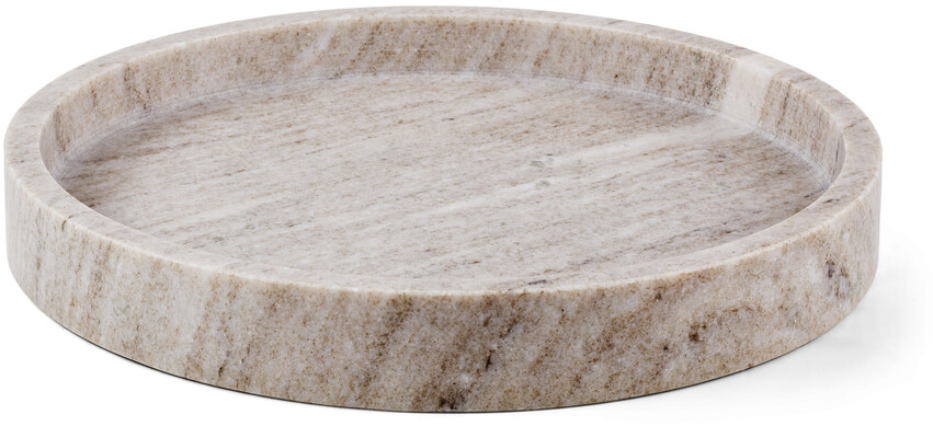 Marmor - Bricka, H 3,8 Ø 30,5 cm - Beige