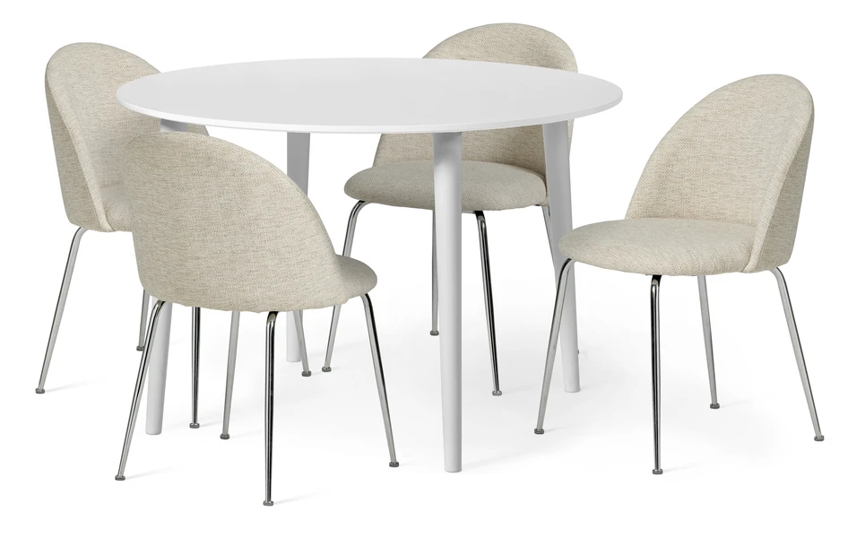 Plaine - Matgrupp med 4 stolar Kiwi - Beige
