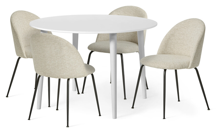 Plaine - Matgrupp med 4 stolar Kiwi - Beige
