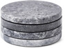 Marmor - Glasunderlägg, Ø 10 cm, 4-pack - Grå