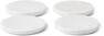 Marmor - Glasunderlägg, Ø 10 cm, 4-pack - Vit