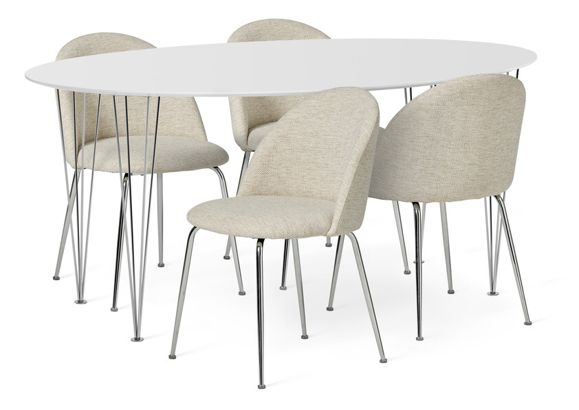 Plaine - Matgrupp med 4 stolar Kiwi - Beige