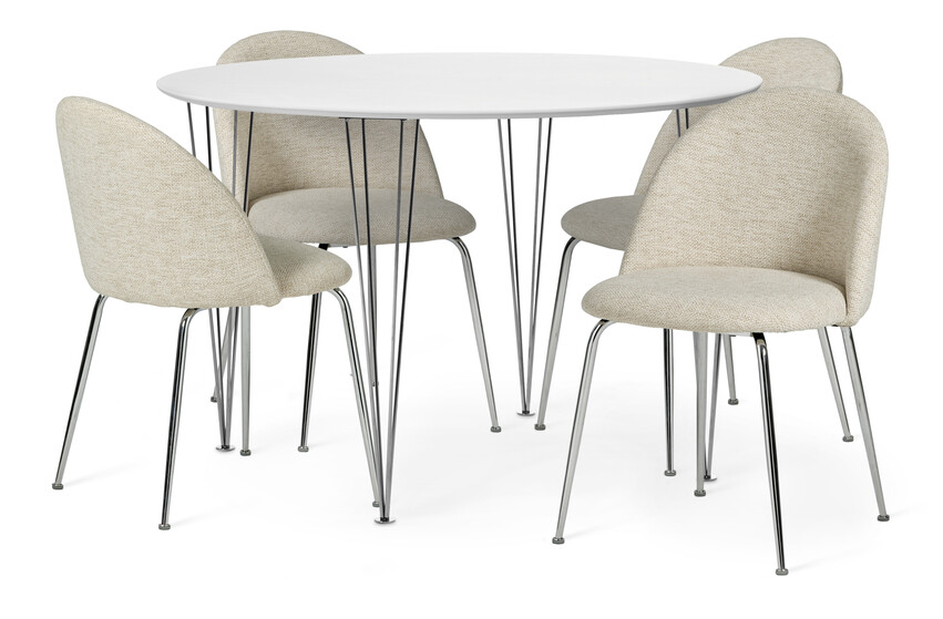 Plaine - Matgrupp med 4 stolar Kiwi - Beige
