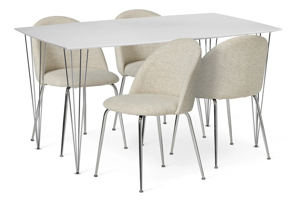 Plaine - Matgrupp med 4 stolar Kiwi - Beige