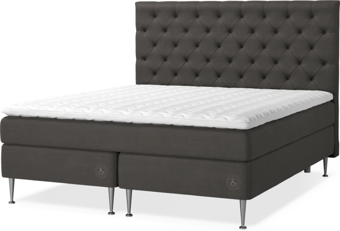 Saltskär, Kontinentalsäng, dubbelsäng med bäddmadrass Saltskär och pikerad sänggavel