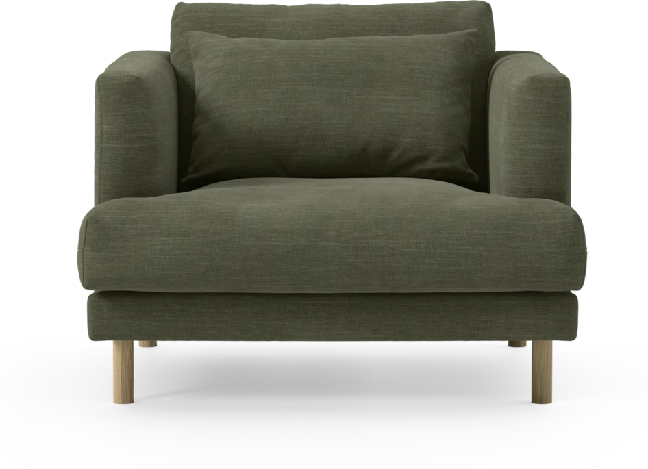 Harper - Fåtölj, 75 cm - Grön