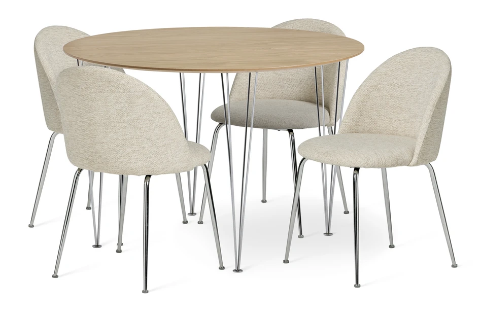 Plaine - Matgrupp med 4 stolar Kiwi - Beige