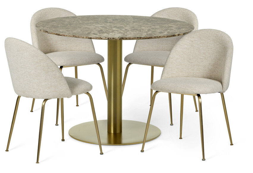 Tiffany - Matgrupp med 4 stolar Kiwi - Beige
