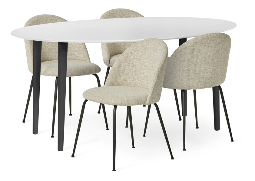 Plaine - Matgrupp med 4 stolar Kiwi - Beige