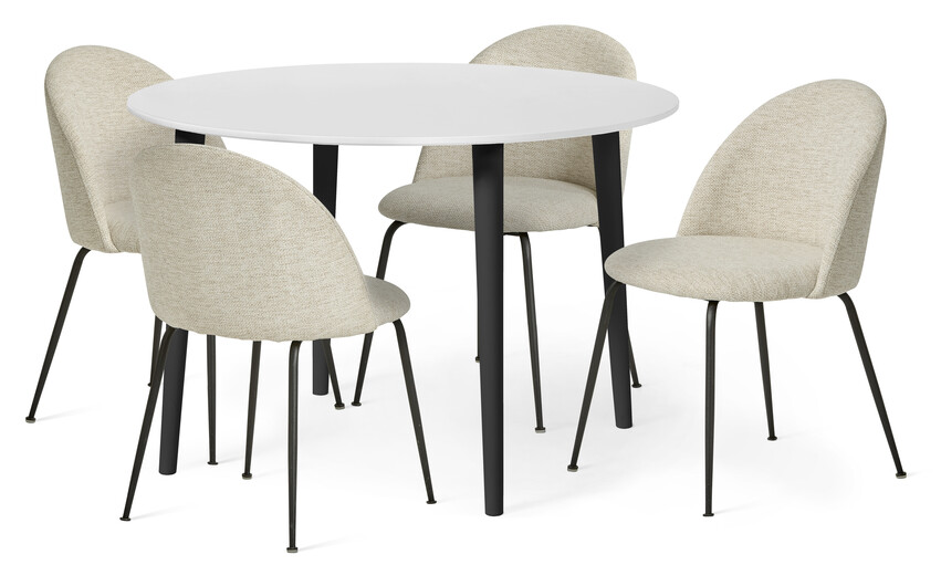 Plaine - Matgrupp med 4 stolar Kiwi - Beige