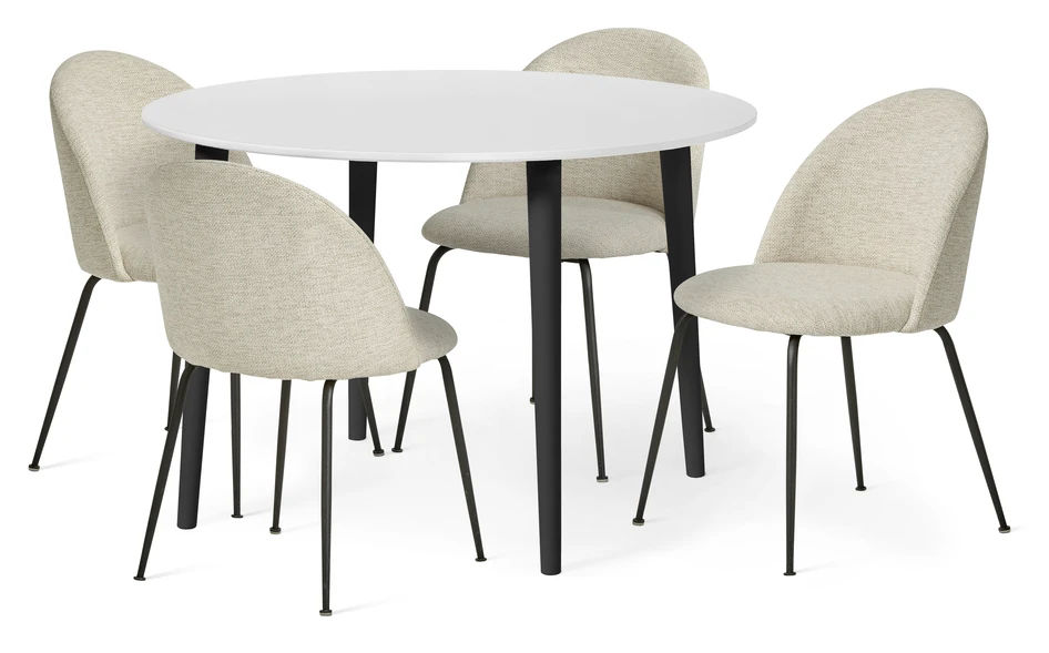 Plaine - Matgrupp med 4 stolar Kiwi - Beige