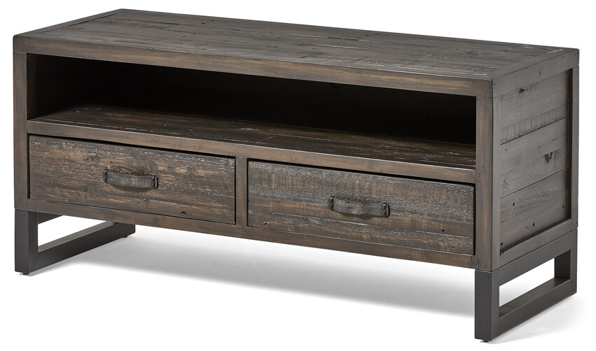 Woodenforge - Tv-bänk, B 120 cm - Svart