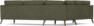 Bridge - Hörnsoffa, 2+3-sits - Grön