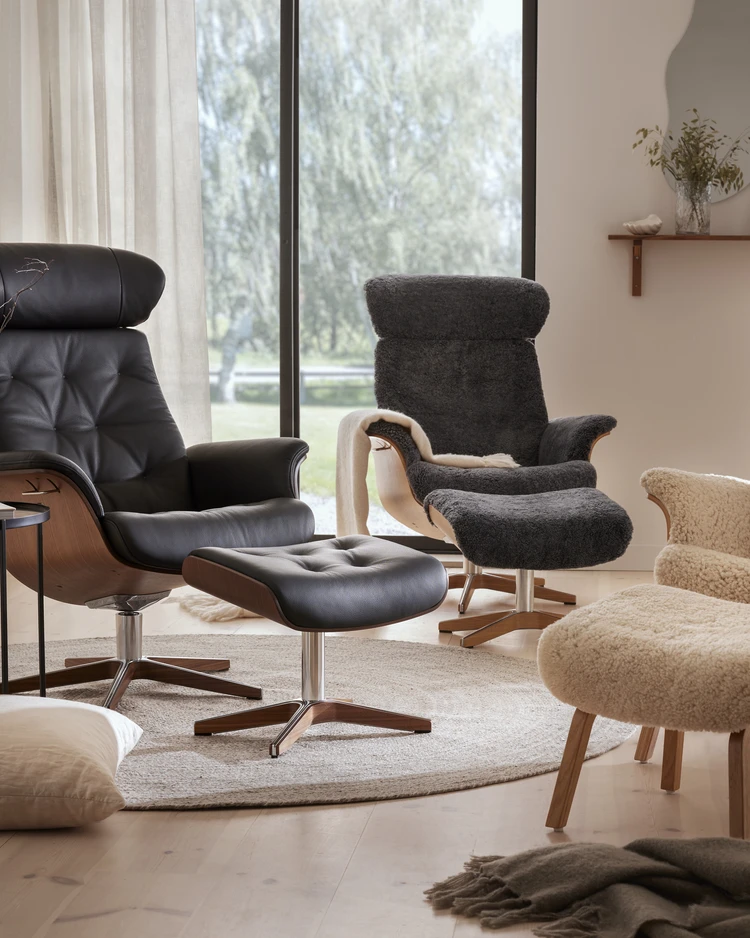 Timeout - Fåtölj och fotpall pikérad - inspiration